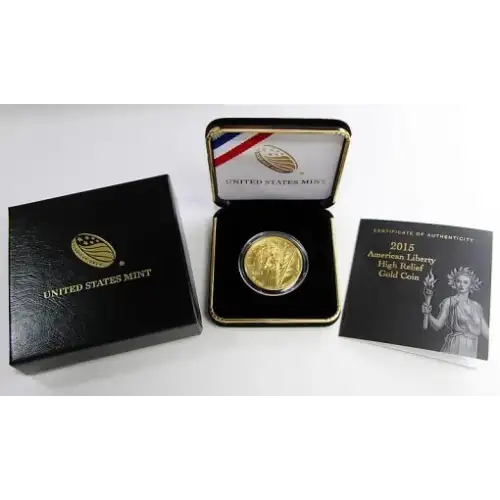 2015 - 1oz High Relief $100 Gold - Ungraded